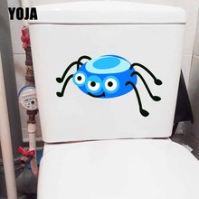 YOJA-calcomanía de araña de dibujos animados de insectos, pegatina de pared de baño, sala de estar, decoración del hogar, T5-1136, 23x13,5 cm 2024 - compra barato