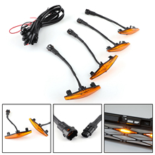 Areyoushop-rejilla de plástico para coche, luz LED para 4runner TRD Pro 2014 2015 2016 2017 2018, accesorios de coche, 4 Uds. 2024 - compra barato