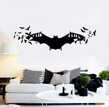 Bat art halloween horror inspiration vinyl wall decals family living room children room window decoration sticker mural WSJ13 2024 - buy cheap