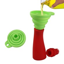 Silicone Gel Foldable Collapsible Style Funnel Hopper Kitchen cooking tools 2024 - buy cheap