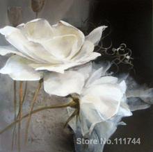Hand painted art on canvas Flowers in black and white II Willem Haenraets painting for sale High quality 2024 - buy cheap