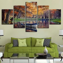 Artwork Canvas Painting HD Prints Home Decoration 5 Pieces Wall Art Tree Landscape Modular Bedside Background Pictures Poster 2024 - buy cheap