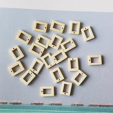 100 PCS 16mm*12mm Fashion Style Square Geometry Wood Pendant Charms DIY Earrings Pendant Necklace Accessories For Jewelry Making 2024 - buy cheap