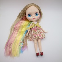 Muñeca blyth desnuda de cuerpo articulado, muñeco de fábrica, muñeca de moda adecuada para cabello Multicolor artesanal 2024 - compra barato