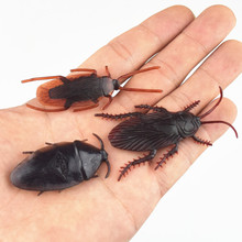 10pcs New scary toy Prank Funny Joke Toys Lifelike Model Simulation Fake Rubber Cockroach Cock Roach Bug Roaches Toy 2024 - buy cheap