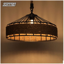 American Country Retro Creative Chandelier Living Room Lights Restaurant Garden Hemp Chandelier Lamp 2024 - buy cheap