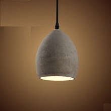 Luminária pendente industrial de led, luminária criativa de cimento para sala de jantar, lâmpada pendente vintage 2024 - compre barato