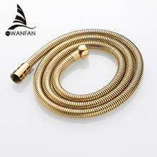 Plumbing Hoses Stainless Steel Gold 150cm Tube Shower Hose Flexible Shower Head Replacement Part Bathroom Water Hose HJ-0515 2024 - buy cheap