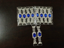 20 piezas de 70mm, Conector de diamantes de imitación azul profundo Popular para zapatos 2024 - compra barato