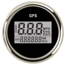 52 мм GPS Спидометр, одометр, цифровой лодочный спидометр, 0 ~ 999 км/ч миль/ч, для автомобиля, лодки с подсветкой для BMW Chevrolet 2024 - купить недорого