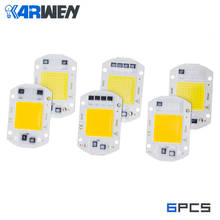 KARWEN 6PCS LED COB Chip Bulb 10W  20W 30W 50W 220V Real Power Input IP65 For Outdoor LED lamp Bulb FloodLight Cold Warm White 2024 - buy cheap