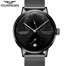 GUANQIN Luxury brand Watches Men Automatic mechanical Sapphire Waterproof Stainless steel Business hours Male Clock  Men Watches 2024 - buy cheap