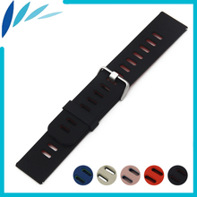 Pulseira de relógio de borracha de silicone 22mm, pulseira para relógio, faixa de pulso, preto, azul, vermelho + barra de mola 2024 - compre barato