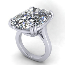 Las mujeres de diamantes de imitación de lujo encanto de moda de anillo de compromiso boda dedo de la joyería 2024 - compra barato