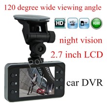 free shipping K6000 car DVR camera HD 2.7" inch LCD Vehicle Video Recorder G-Sensor 120 degree wide viewing angle night vision 2024 - buy cheap