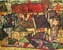 landscape canvas paintings scenery picture home art decorative mural prints masterpiece yellow city 1914 By Egon Schiele 2024 - buy cheap