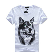 2019 Tops Tees Men's T-Shirts summer Casual Cotton Wolf 3D Cartoon Printed tshirts men O-Neck Short Sleeve Brand Tee shirt men 2024 - buy cheap