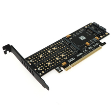NEW M.2 NVMe SSD NGFF to PCIE X16 Adapter M Key B Key mSATA PCI Express 3.0 NVME M2 SSD m.2 AHCI SATA SSD mSATA 3 in 1 Converter 2024 - buy cheap