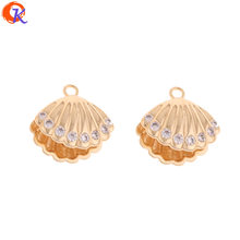 Cordial diseño 20 piezas 12*13 * MM accesorios de joyería/DIY/pendientes conectores/genuino chapado en oro/ hecho a mano/Earrng conclusiones 2024 - compra barato