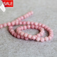 6mm Accessory Crafts Parts Pink Beads Round Chalcedony Stones Loose Beads 15inch Jewelry Making Design Wholesale Fitting Female 2024 - buy cheap