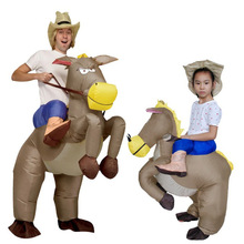 Traje purim de carnaval para crianças, adultos, fantasia inflável de donkey, ventilador, operado, adulto, cosplay, animal 2024 - compre barato