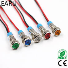 LED Metal Indicator Light 6mm Waterproof Signal Lamp Poilt 3V 5V 6V 12V 24V 110V 220v With Wire Red Yellow Blue Green White 2024 - buy cheap