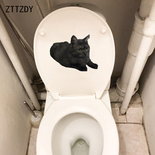 ZTTZDY 21*16.2CM Cool Cat Wall Sticker Toilet Decal Living Room Home Decor Modern Style T3-0287 2024 - buy cheap