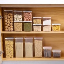 Кухонный Контейнер для хранения пищевых продуктов-холодильник-органайзер для чайных зерен, коробка для специй, прозрачные пластиковые контейнеры для хранения пищевых продуктов 2024 - купить недорого