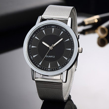 Relógio de quartzo clássico unissex, relógio de pulso elegante de aço inoxidável, da moda, para homens e mulheres, casual 2024 - compre barato