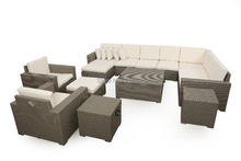 SIGMA современный дизайн уличный PE ротанговый набор плетеных диванов 2024 - купить недорого
