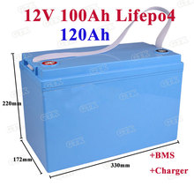 Lifepo4-batería de litio recargable para triciclo eléctrico, cargador de 10A, 12v, 100ah, 120ah, con BMS 2024 - compra barato