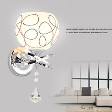 Хрустальная настенная лампа, современные бра, настенные светильники E27, прикроватная лампа, настенная прикроватная лампа для чтения, лофт, домашнее освещение, лампа 2024 - купить недорого