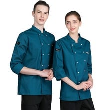 Chef Overalls Long Sleeves Hotel Restaurant Kitchen Plus Size Male Female Work Wear Cook Jacket Barbecue Uniform Costumes H2051 2024 - buy cheap