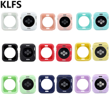 KLFS мягкий силиконовый защитный чехол для часов Apple Watch 38 мм 42 мм 40 мм 44 мм ремешок для iWatch Series 4 3 2 1 2024 - купить недорого