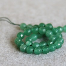 (Pedido mínimo) 6mm nuevas cuentas de Aventurina verde Natural forma de piedra Natural facetadas perlas 15 pulgadas diseño de fabricación de joyería de moda 2024 - compra barato
