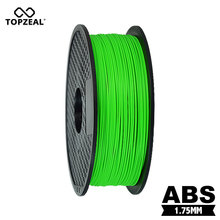 Topzeal viridis impressora 3d em plástico abs, 1kg, 1.75mm, suprimentos para reprap, filamento 3d, filamento abs 2024 - compre barato