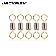JACKFISH 8 word Ball Bearing Swivel Solid Rings fishing gear 100pcs/lot fishing Connector copper swivel fishing accessories 2024 - buy cheap