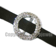Hebillas redondas de doble Diamante de imitación, accesorio de adorno de tela de boda, calidad checa, transparente, 23mm, nuevo, 30 Uds. 2024 - compra barato
