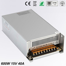 New arrival high quality 15V 40A 600W Switching Power Supply Driver for LED Strip AC 100-240V Input to DC 15V free shipping 2024 - buy cheap