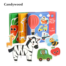 Children Large Matching Puzzle Games Early Learning Card My First Jigsaw Puzzle Toys for Children Kids Educational Toys Gift Boy 2024 - buy cheap