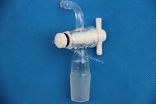 Borosilicate Glass Adapter 90 bend with PTFE Stopcock, with hose connection, 24/29 joint 2024 - buy cheap