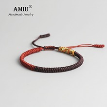 AMIU Tibetan Buddhist Lucky Charm Tibetan Bracelets & Bangles For Women Men Handmade Knots Red Rope Lucky Gift Bracelet 2024 - buy cheap