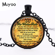 The Wiccan Rede jewelry Glass Cabochon Necklace HZ1 2024 - buy cheap