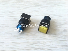 2 Pcs Yellow Square Cap DC 12V Light SPDT 5 Pins Push Button Switch 2024 - buy cheap