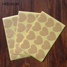 108pcs/lot Heart Shaped Candy Blank Kraft Paper Stickers Seal Labels Gift Lables Stickers Gift Wrapping DIY Wedding Party Decor 2024 - buy cheap