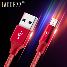 ! ACCEZZ Micro Usb зарядный кабель для huawei Xiaomi Redmi samsung Быстрое зарядное устройство кабели Android мобильный телефон зарядный шнур линия передачи данных 2024 - купить недорого