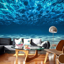 Настенная 3D Бумага для фотографий, глубокая морская пейзаж, большая настенная бумага, настенные украшения для гостиной, спальни, настенная бумага для стен 3 D 2024 - купить недорого