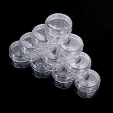 10PCS Cosmetics Jar Box Makeup Cream Nail Art Cosmetic Bead Storage Pot Container Round Bottle Portable Plastic Transparent Case 2024 - buy cheap