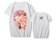 Summer style kpop exo member picture printing o neck t shirt for exo L supportive short sleeve t-shirt unisex k-pop top tee 2024 - buy cheap