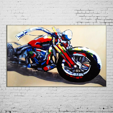 Novo 2017 artesanal pintura de parede pinturas da motocicleta legal imagem sobre tela abstrata decoração casa paisagem pintura a óleo imagens 2024 - compre barato